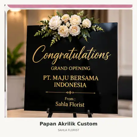 Papan Bunga Akrilik Bekasi